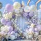 Pastel Purple White Balloon Garland - Double Stuffed Lavender Light Purple Cream Balloon Arch Kit Pearl Lilac White Ivory Color